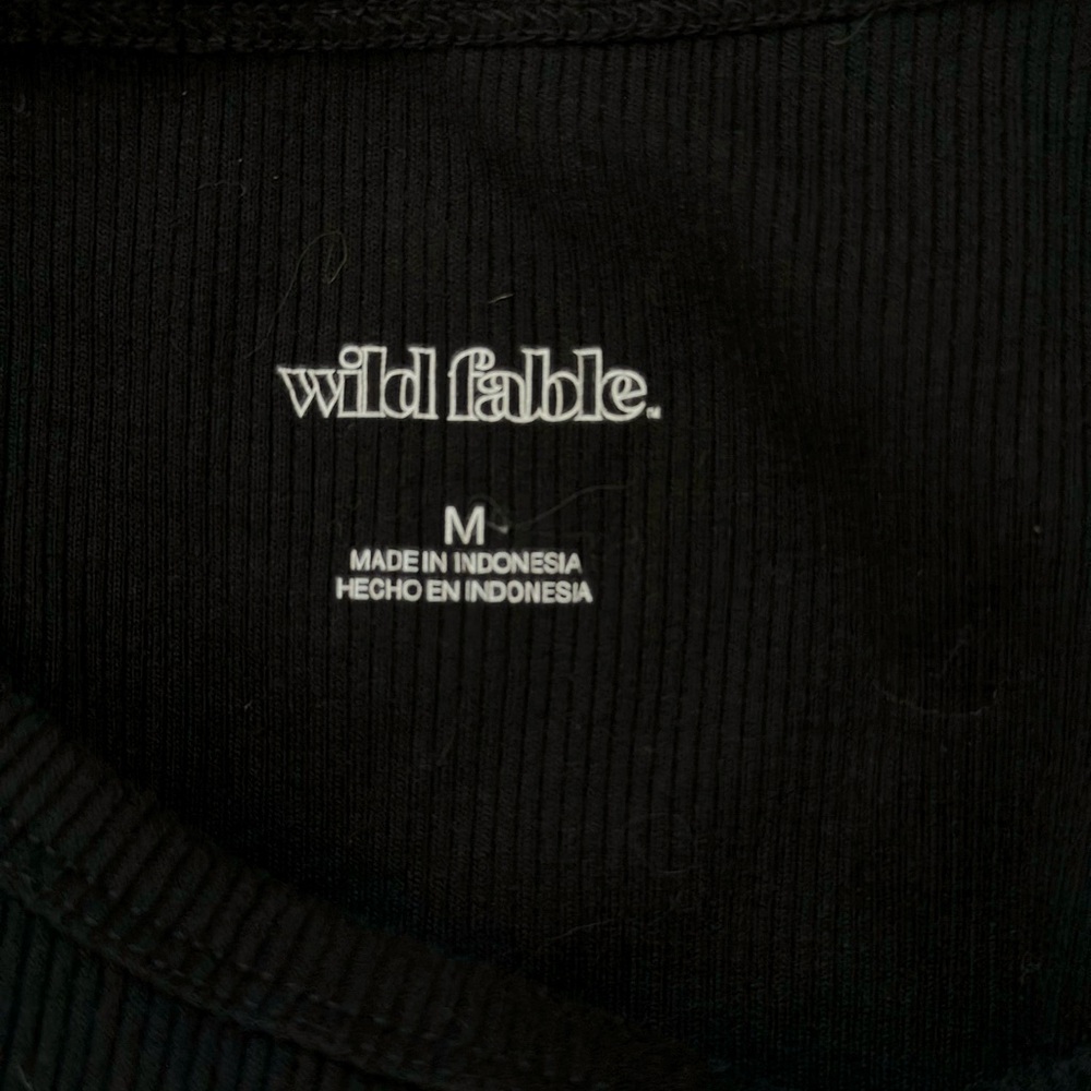 Black Ribbed Tank Top - Picture 3 of 3